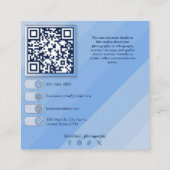 Cool Blue Fotografy & Videografie - QR-Code Quadratische Visitenkarte (Rückseite)