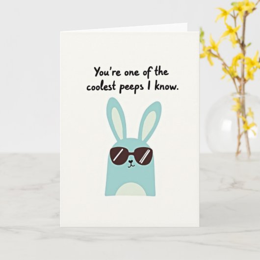 Cool Blue Friend Pattern Card Karte (Gelbe Blume)