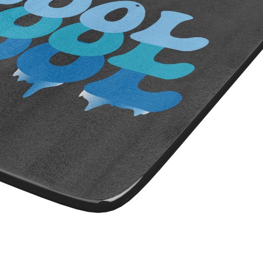 Cool Blue Funny Schneidebrett (Ecke)