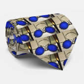 Cool Blue Glasses Krawatte (Gerollt)