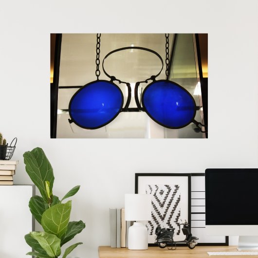 Cool Blue Glasses Poster (Heimbüro)