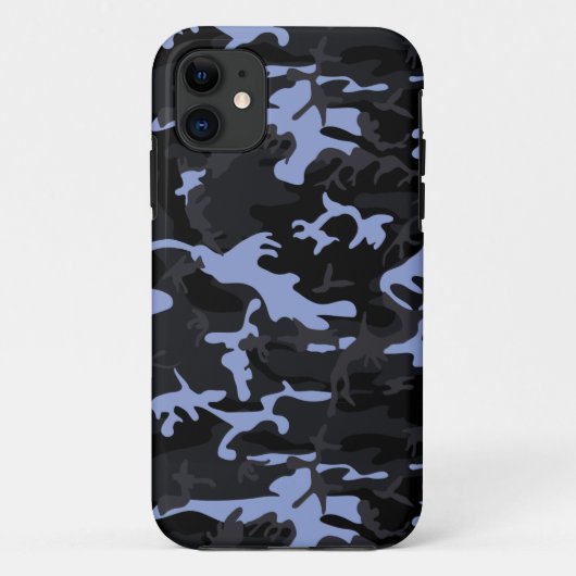 Cool Blue Highlights Camo Case-Mate iPhone Hülle (Rückseite)