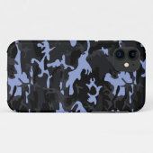 Cool Blue Highlights Camo Case-Mate iPhone Hülle (Rückseite (Horizontal))