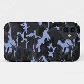 Cool Blue Highlights Camouflage Case-Mate iPhone Hülle (Rückseite (Horizontal))