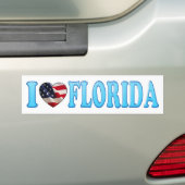Cool Blue I heart Florida - Autoaufkleber (Auf Auto)