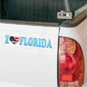 Cool Blue I heart Florida - Autoaufkleber (Auf Lkw)