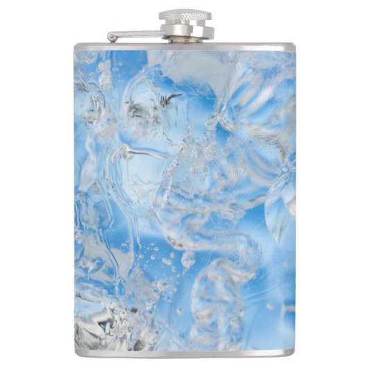 Cool Blue Iceberg Flachmann (Vorderseite)