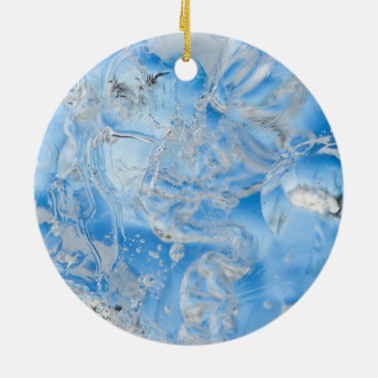 Cool Blue Iceberg Keramik Ornament (Hinten)