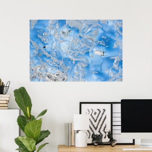 Cool Blue Iceberg Poster (Heimbüro)