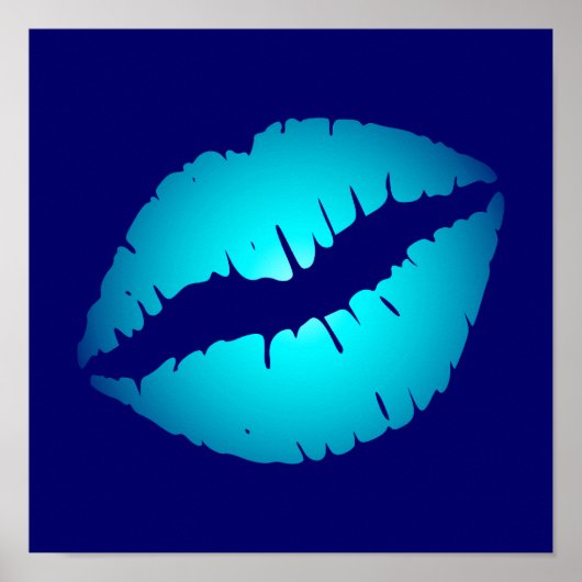 Cool Blue Kiss Poster (Vorne)