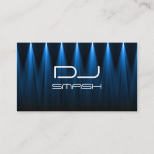 Cool Blue Lights DJ Music Business Card Visitenkarte
