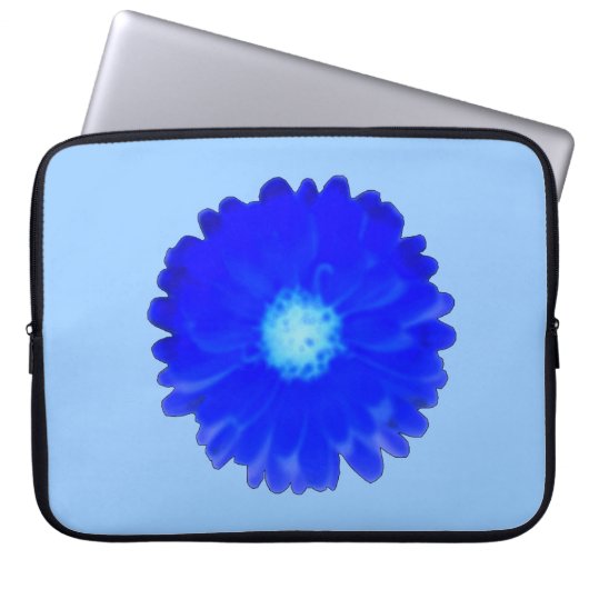 Cool Blue Marigold Laptop Bag Laptopschutzhülle (Vorderseite)