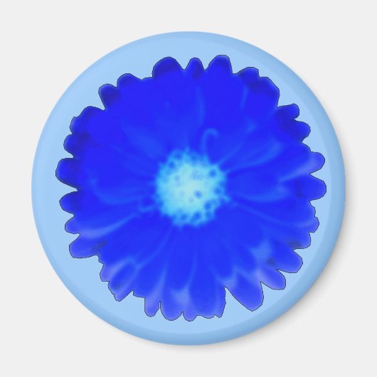 Cool Blue Marigold Magnet (Vorne)