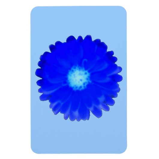 Cool Blue Marigold Premium Magnet (Vertikal)
