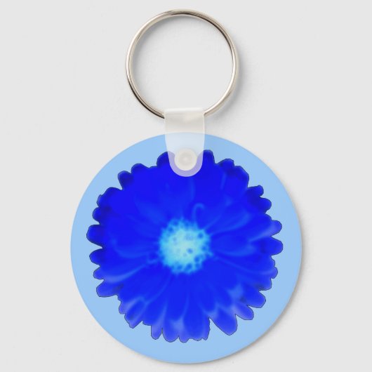 Cool Blue Marigold Schlüsselanhänger (Vorderseite)