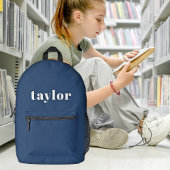 Cool Blue Modern Minimalistisch einfach, stilvoll Bedruckter Rucksack