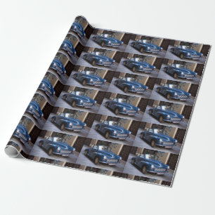 Cool Blue Morris Minor 1000 Geschenkpapier