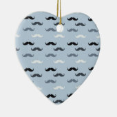 Cool Blue Mustaches Keramik Ornament (Rechts)