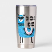 Cool Blue No Drama Llama Thermobecher (Rückseite)