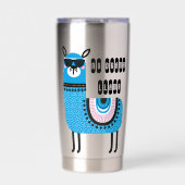 Cool Blue No Drama Llama Thermobecher (Vorderseite)
