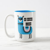 Cool Blue No Drama Llama Zweifarbige Tasse (Links)
