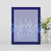 Cool Blue on Blue Racing Flames (Stehend Vorderseite)