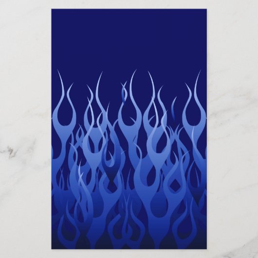 Cool Blue on Blue Racing Flames dekorativ Flyer (Vorne)