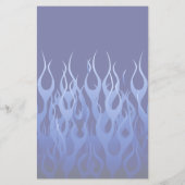 Cool Blue on Blue Racing Flames dekorativ Flyer (Hinten)
