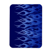 Cool Blue on Blue Racing Flames dekorativ Magnet (Vertikal)