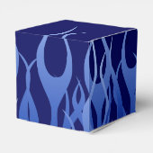 Cool Blue on Blue Racing Flames Geschenkschachtel (Rückseite)