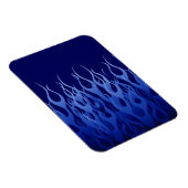 Cool Blue on Blue Racing Flames Magnet (Rechte Seite)