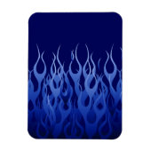 Cool Blue on Blue Racing Flames Magnet (Vertikal)