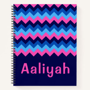 Cool-Blue-Pink-Zickzack-Monogram-Notebook Notizblock