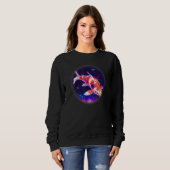 Cool blue purple Night Asian koi fish, Japanese ca Sweatshirt (Vorne ganz)
