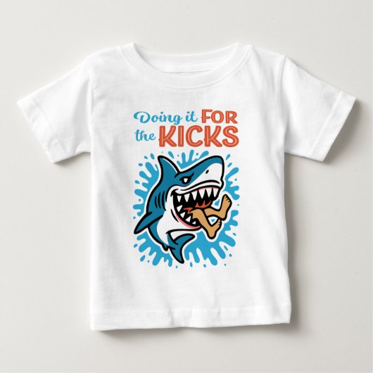 Cool Blue Shark for Kicks Baby T-shirt (Vorderseite)
