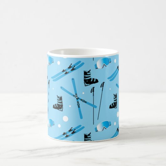 Cool Blue Skiing Kaffeetasse (Mittel)