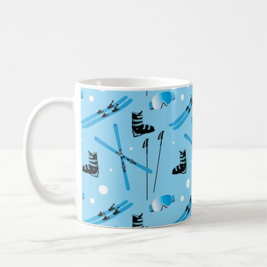 Cool Blue Skiing Kaffeetasse (Links)