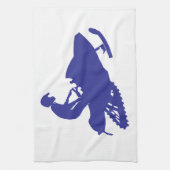 Cool Blue Snowmobiler Geschirrtuch (Vertikal)