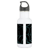 Cool Blue Spider Web Edelstahlflasche (Rückseite)