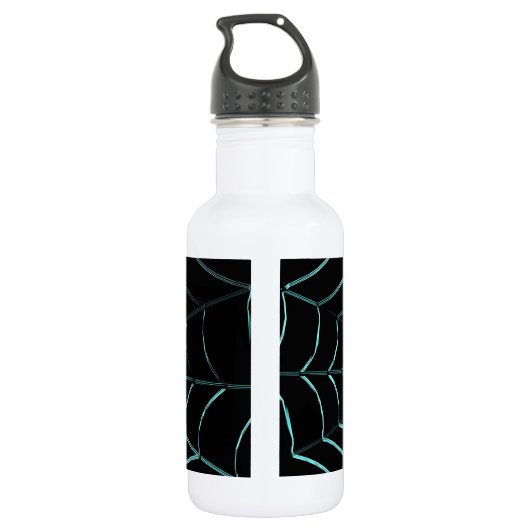 Cool Blue Spider Web Edelstahlflasche (Rückseite)