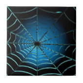 Cool Blue Spider Web Fliese (Vorderseite)