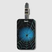 Cool Blue Spider Web Gepäckanhänger (Vorderseite Vertikal)