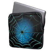 Cool Blue Spider Web Laptopschutzhülle (Vorderseite Links)