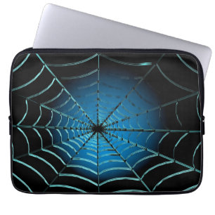 Cool Blue Spider Web Laptopschutzhülle