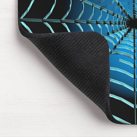 Cool Blue Spider Web Mousepad (Ecke)