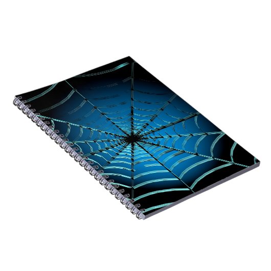 Cool Blue Spider Web Notizblock (Rechte Seite)