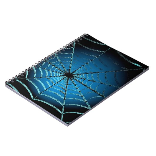 Cool Blue Spider Web Notizblock (Linke Seite)