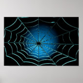 Cool Blue Spider Web Poster (Vorne)
