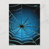 Cool Blue Spider Web Postkarte (Vorderseite)