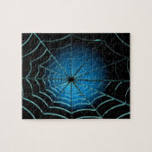 Cool Blue Spider Web Puzzle (Horizontal)